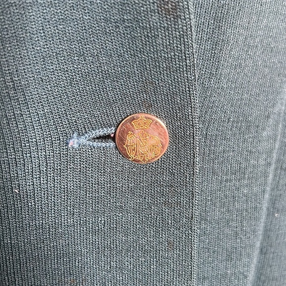 Vintage St. Croix La Femme Peacock Teal Blue Cardigan Blazer 100% Wool Sz Medium - Picture 2 of 10